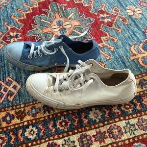 Converse Blue and White Dyed Sneakers 9